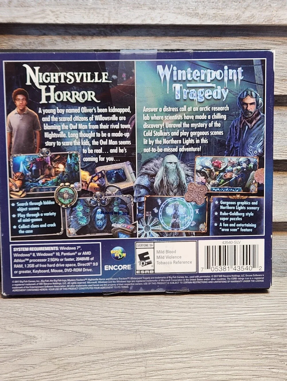 Mystery Trackers: Nightsville Horror and Winterpoint Tragedy PC game pack